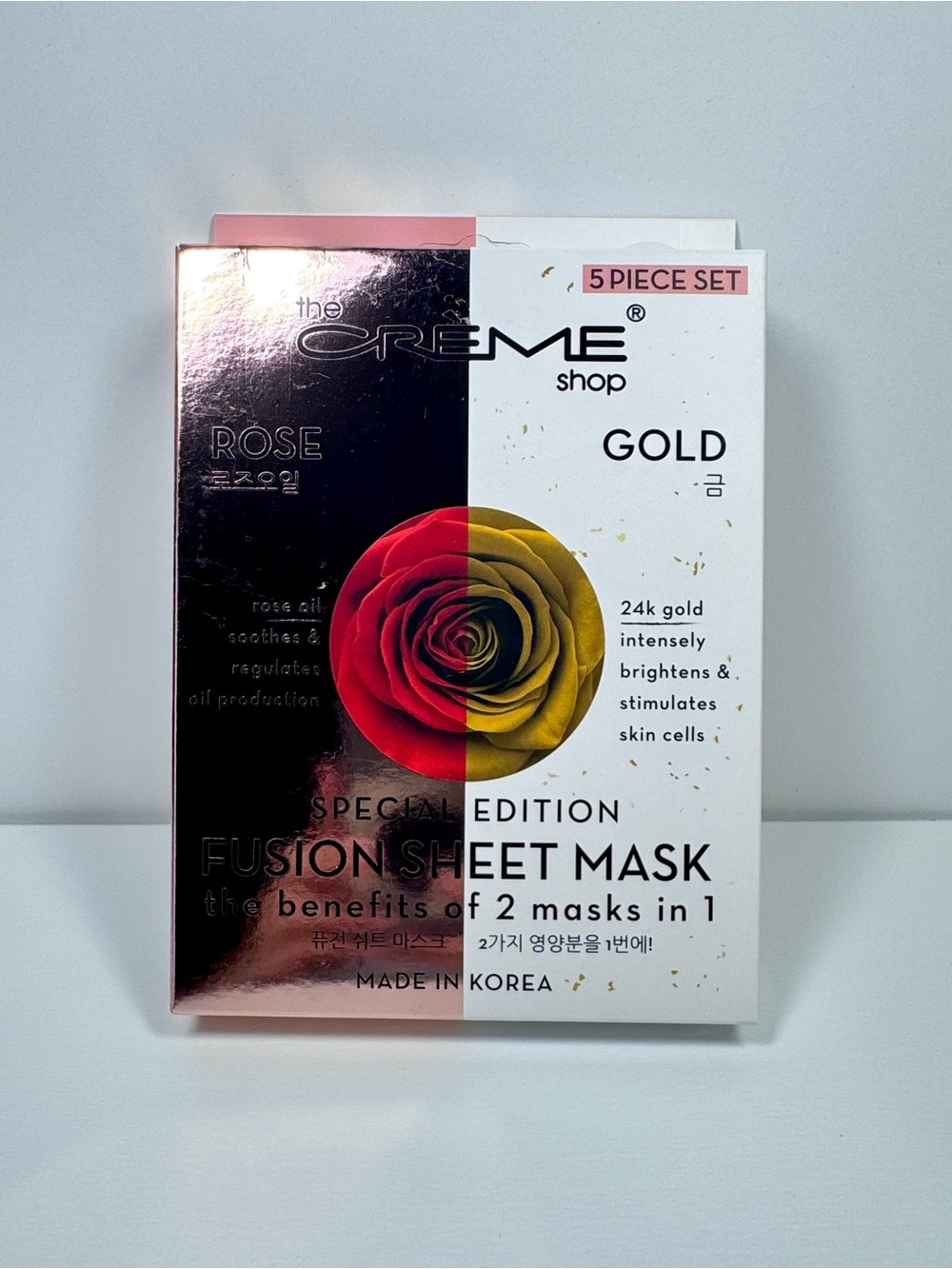 the Creme Shop Rose Gold Fusion Sheet Mask - 5 Pack
